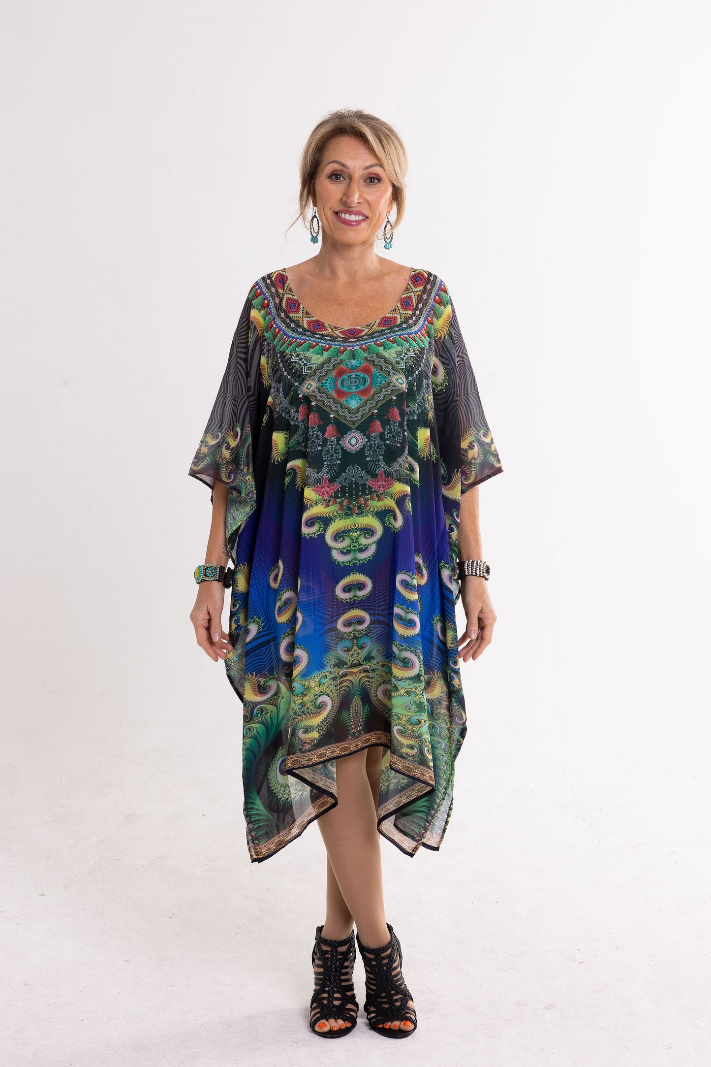 Short Chiffon - Ocean Odyssey Kaftan