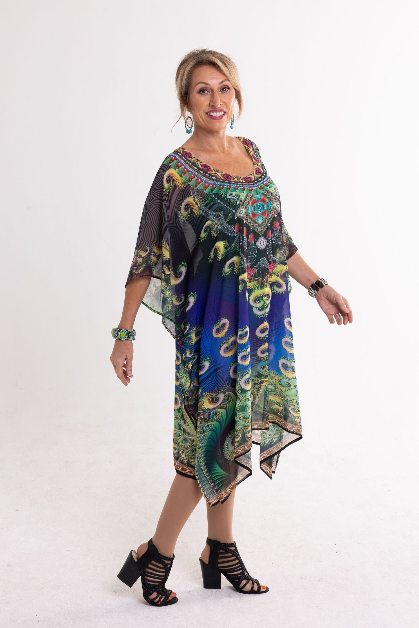 Short Chiffon - Ocean Odyssey Kaftan