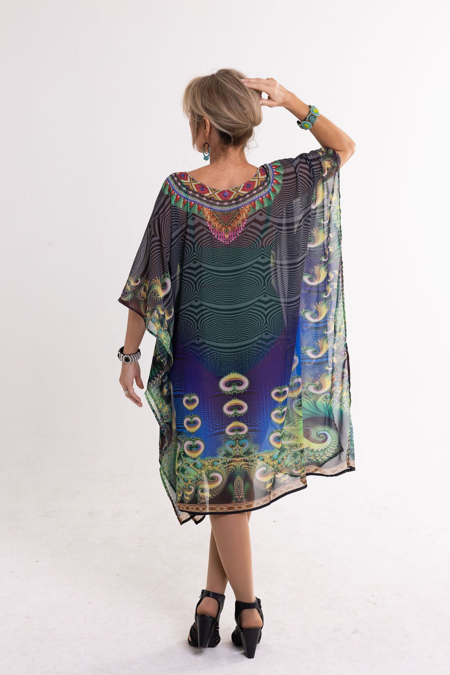 Short Chiffon - Ocean Odyssey Kaftan