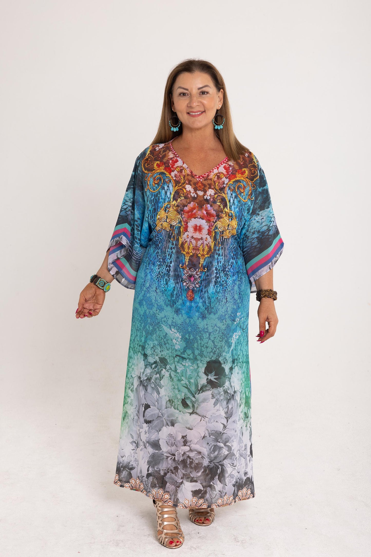 Long Chiffon - The Flower Kaftan