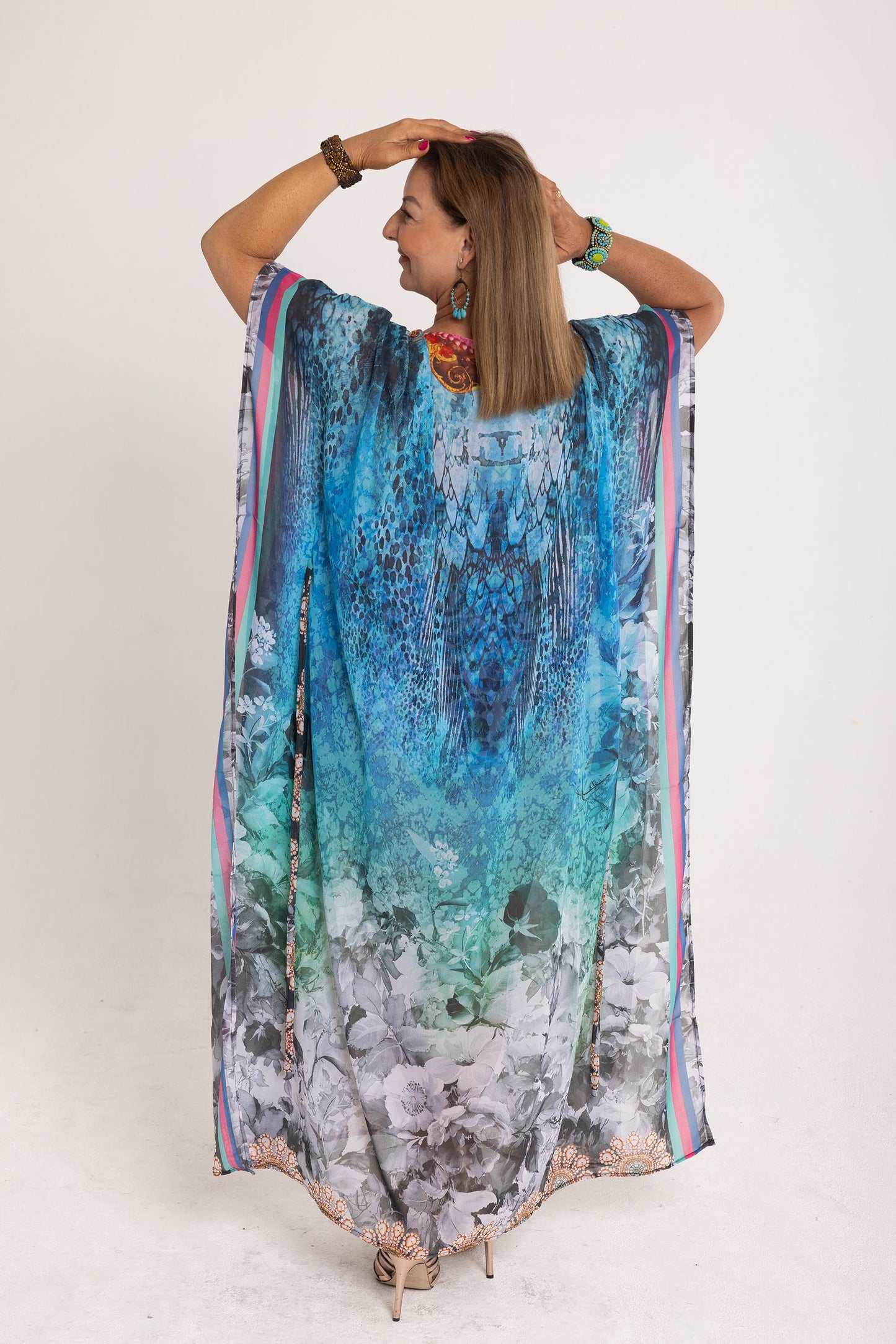 Long Chiffon - The Flower Kaftan