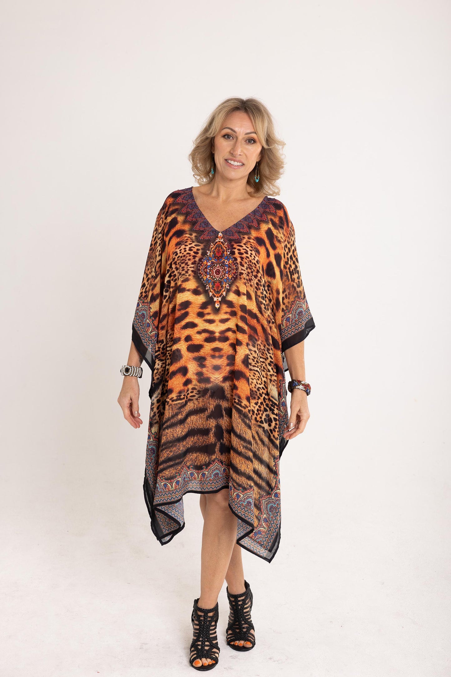 Short Chiffon - The Leopard Kaftan