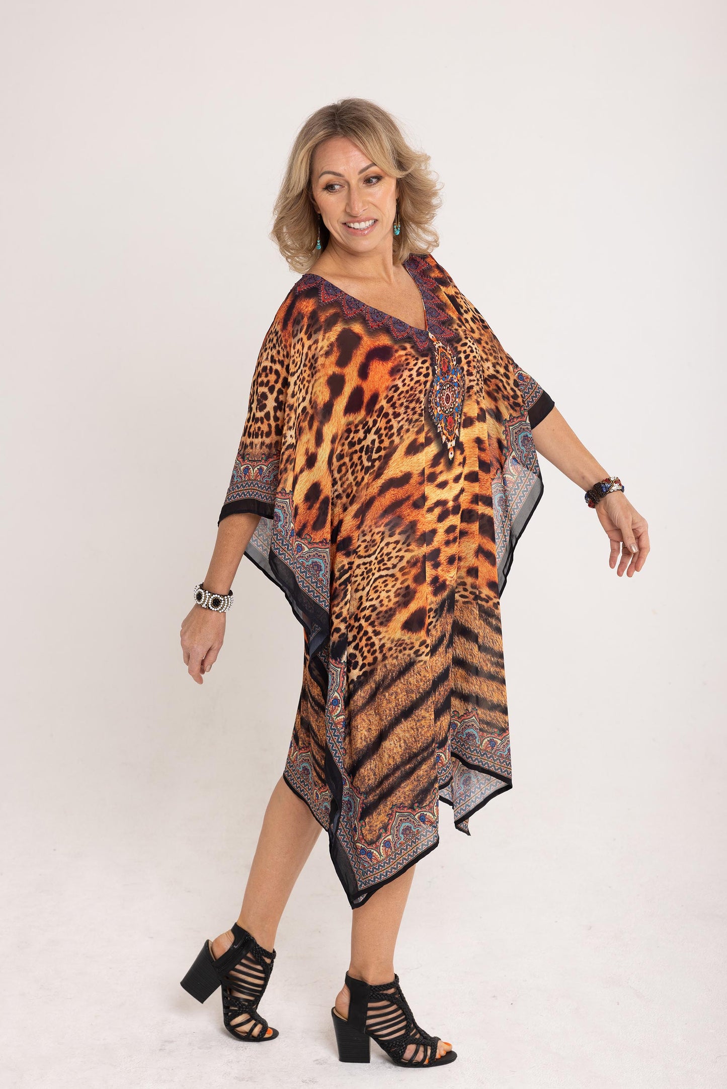 Short Chiffon - The Leopard Kaftan